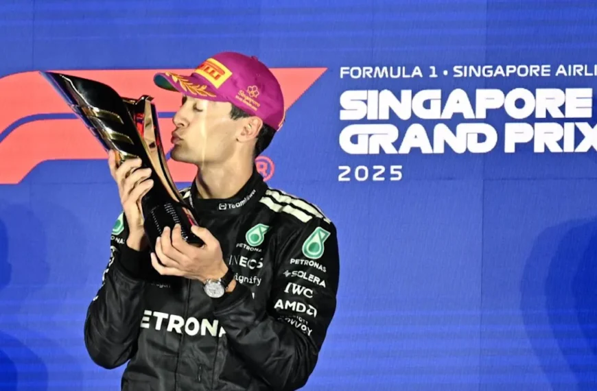 Russell domina en Singapur; Colapinto fuera de los puntos